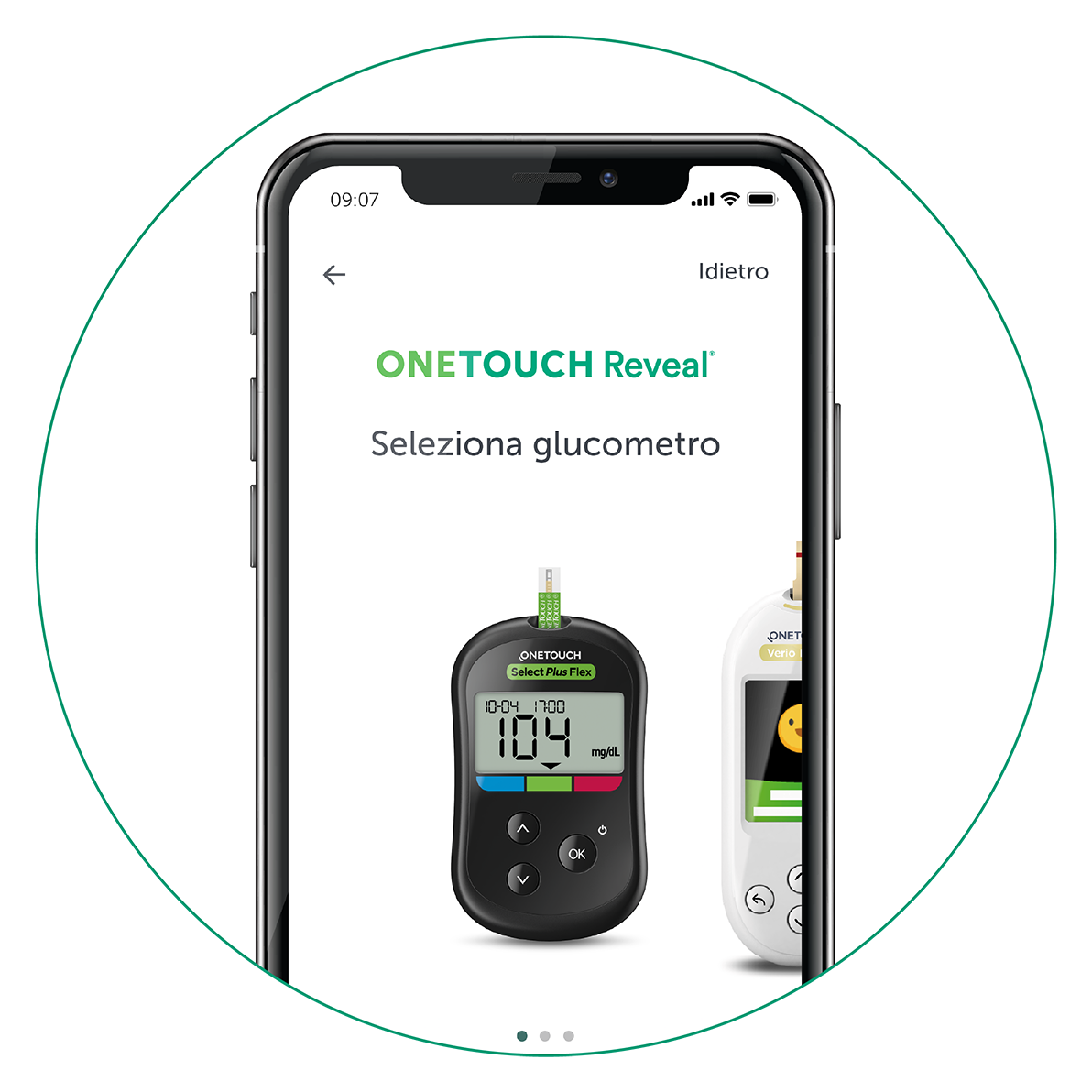 Apri l'app e associa il tuo glucometro Apri l'app e associa il tuo glucometro