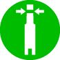 Green icon showing a figure with arrows pointing left and right, representing adjustment or calibration. Green icon showing a figure with arrows pointing left and right, representing adjustment or calibration.