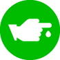 Icon of a hand with a droplet of blood, symbolizing blood collection or testing.