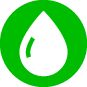 Green icon depicting a droplet, symbolizing fluid or liquid measurement. Green icon depicting a droplet, symbolizing fluid or liquid measurement.