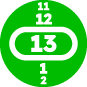 Icon showing a circular graphic with numbers 11, 12, and 13, and two smaller numbers 1 and 2, suggesting a sequence or steps in a process.