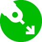 Icon of a lancing device with a downward arrow, indicating the action of drawing blood.