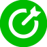 Green circular icon with a refresh symbol and arrow.